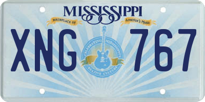MS license plate XNG767