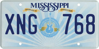 MS license plate XNG768