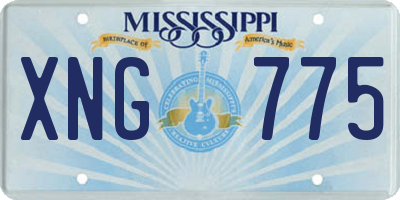 MS license plate XNG775