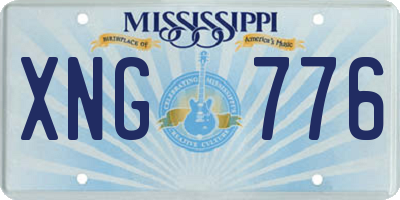 MS license plate XNG776