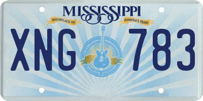 MS license plate XNG783