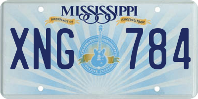 MS license plate XNG784
