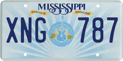 MS license plate XNG787