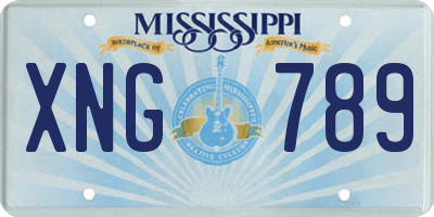MS license plate XNG789
