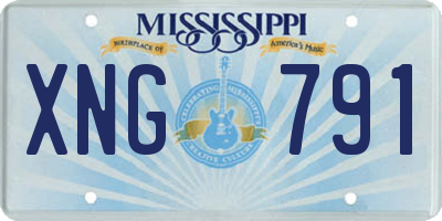 MS license plate XNG791