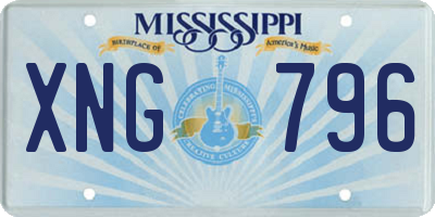 MS license plate XNG796