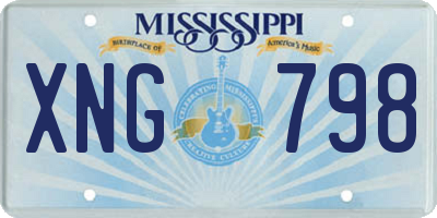 MS license plate XNG798