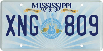 MS license plate XNG809