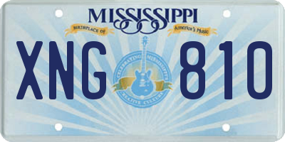 MS license plate XNG810
