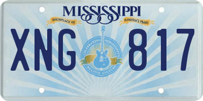 MS license plate XNG817