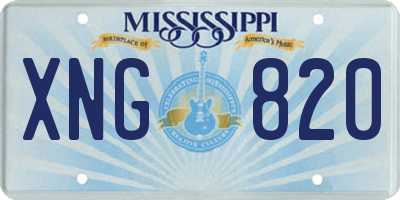 MS license plate XNG820
