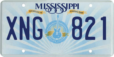 MS license plate XNG821