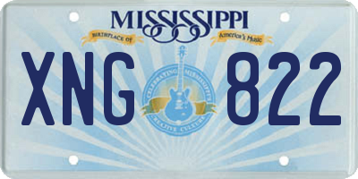 MS license plate XNG822