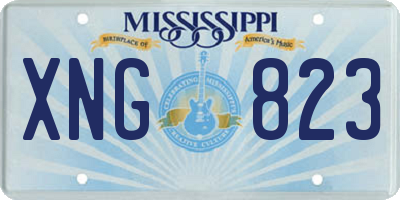 MS license plate XNG823