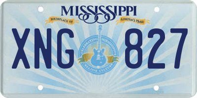 MS license plate XNG827