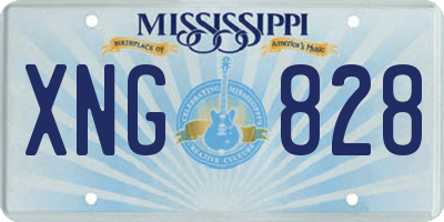 MS license plate XNG828