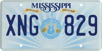 MS license plate XNG829