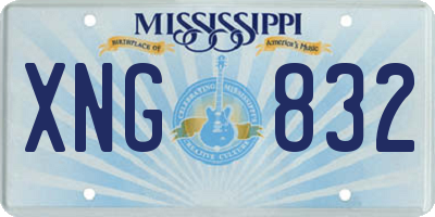 MS license plate XNG832