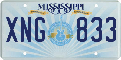 MS license plate XNG833