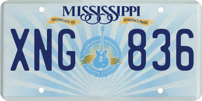 MS license plate XNG836