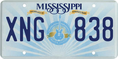 MS license plate XNG838