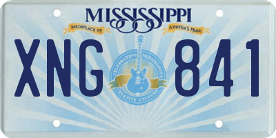 MS license plate XNG841