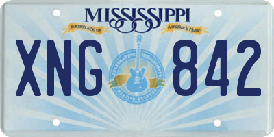 MS license plate XNG842