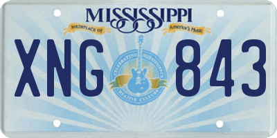 MS license plate XNG843