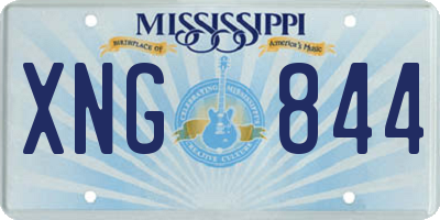 MS license plate XNG844