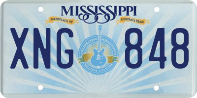 MS license plate XNG848