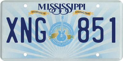 MS license plate XNG851