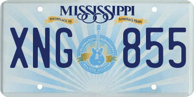 MS license plate XNG855