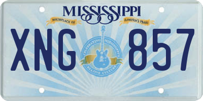 MS license plate XNG857
