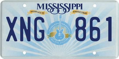 MS license plate XNG861