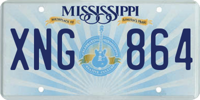 MS license plate XNG864