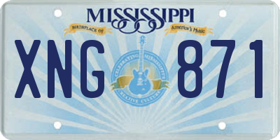 MS license plate XNG871