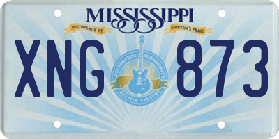 MS license plate XNG873