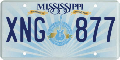 MS license plate XNG877