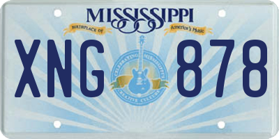 MS license plate XNG878