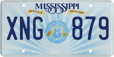 MS license plate XNG879