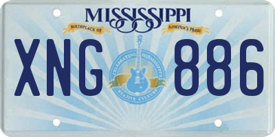 MS license plate XNG886
