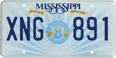 MS license plate XNG891
