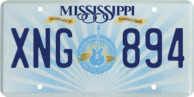 MS license plate XNG894
