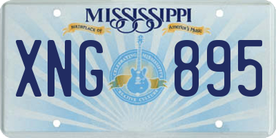 MS license plate XNG895