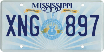 MS license plate XNG897