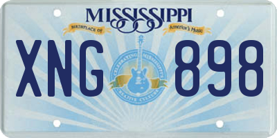 MS license plate XNG898