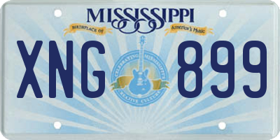 MS license plate XNG899