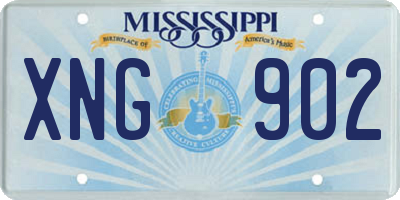 MS license plate XNG902