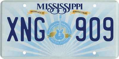 MS license plate XNG909