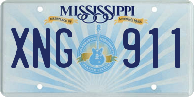 MS license plate XNG911